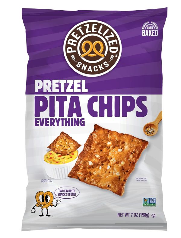 Pretzelized Pretzel Pita Chips Everything 7oz 12ct